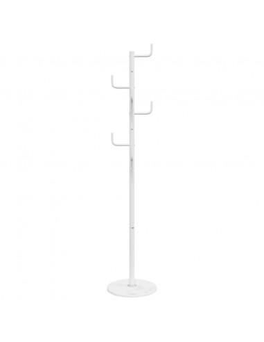 Appendiabiti Bianco 183 cm in Ferro Verniciato a Polvere