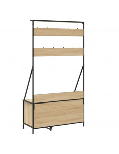 Appendiabiti con Porta Scarpe Rovere Sonoma 100x41x184 cm