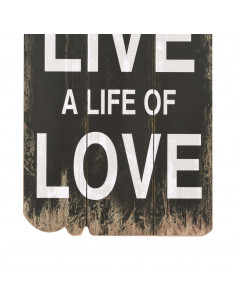 Appendiabiti da Parete con 6 Ganci LOVE LIVE 120x40 cm