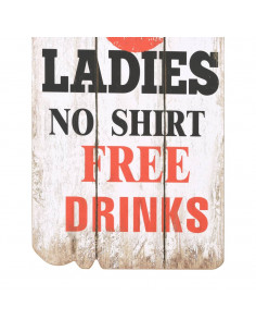 Appendiabiti da Parete con 6 Ganci MEN LADIES 120x40 cm