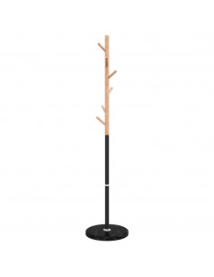 Appendiabiti Nero 172 cm in Ferro Verniciato a Polvere