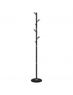 Appendiabiti Nero 175 cm in Ferro Verniciato a Polvere