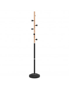 Appendiabiti Nero 177 cm in Ferro Verniciato a Polvere