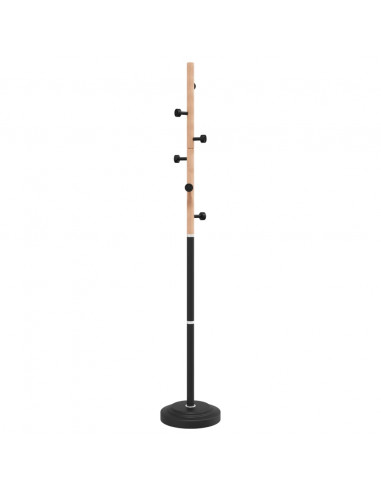 Appendiabiti Nero 177 cm in Ferro Verniciato a Polvere