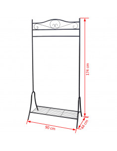 Appendiabiti Nero In Acciaio