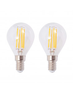 Applique 2 pz con 2 Lampadine a LED a Incandescenza 8 W