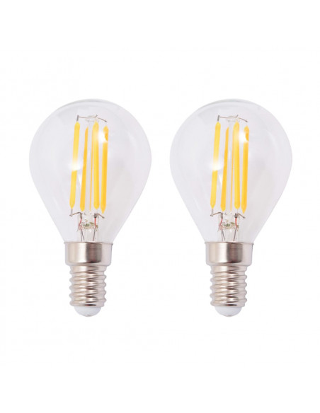Applique 2 pz con 2 Lampadine a LED a Incandescenza 8 W