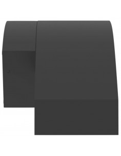 Applique con LED e Sensore Nera in Alluminio Pressofuso