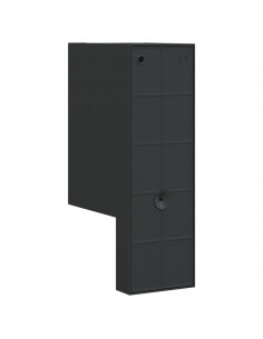 Applique con Sensore Nera in Alluminio Pressofuso