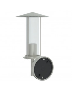 Applique da Esterno 2 pz Argento in Acciaio Inossidabile