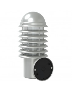 Applique da Esterno 2 pz Argento in Acciaio Inossidabile