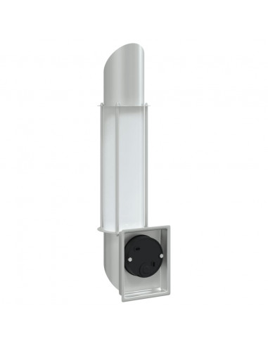 Applique da Esterno 2 pz Argento in Acciaio Inossidabile