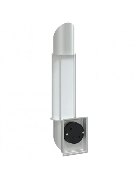 Applique da Esterno 2 pz Argento in Acciaio Inossidabile