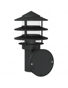 Applique da Esterno 2 pz Nere in Acciaio Inossidabile