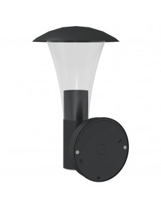 Applique da Esterno con Sensore Nera in Acciaio Inossidabile