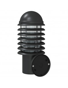 Applique da Esterno con Sensore Nera in Acciaio Inossidabile