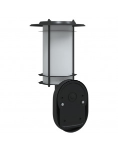 Applique da Esterno con Sensore Nera in Acciaio Inossidabile