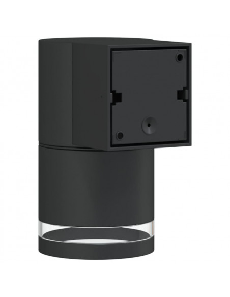 Applique da Parete per Esterni 2 pz Nere Alluminio Pressofuso