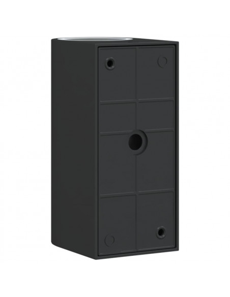 Applique da Parete per Esterni 2 pz Nere Alluminio Pressofuso