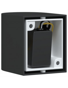 Applique per Esterni Nera in Alluminio Pressofuso