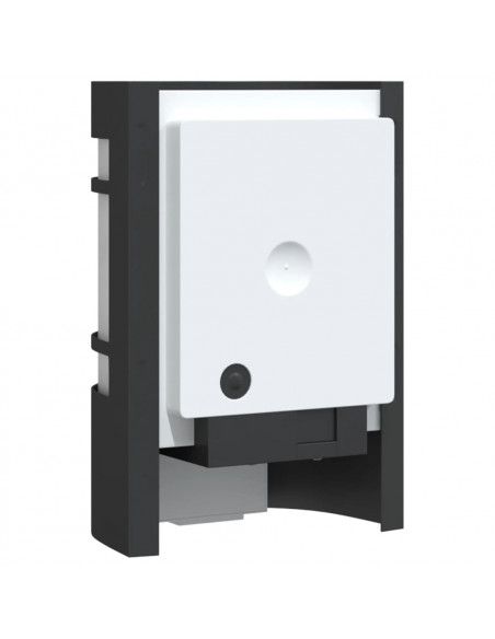 Applique per Esterno con Sensore 2 pz Nere in Acciaio Inox