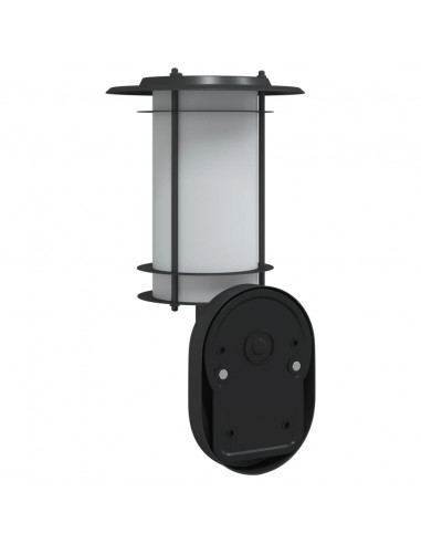 Applique per Esterno con Sensore 2 pz Nere in Acciaio Inox