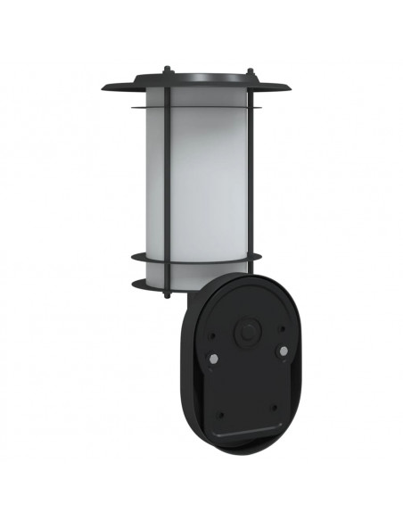 Applique per Esterno con Sensore 2 pz Nere in Acciaio Inox