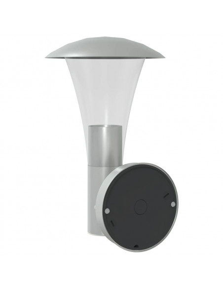 Applique per Esterno con Sensore Argento in Acciaio Inox