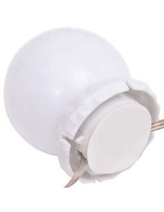 Applique Specchio 8 Lampadine LED Bianco Caldo e Bianco Freddo
