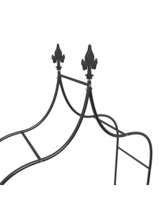 Archi da Giardino 2 pz Neri 120x38x260 cm Acciaio