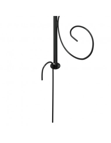 Arco da Giardino Nero Ø180x255 cm Acciaio