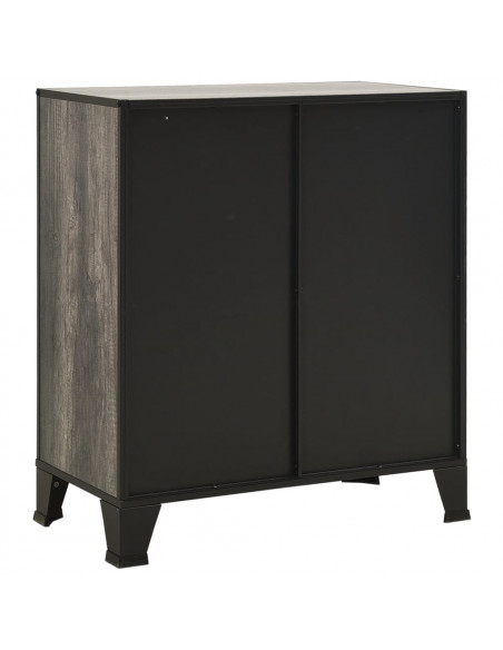 Armadi Portaoggetti 2 pz Grigi 72x36x82 cm Metallo e MDF