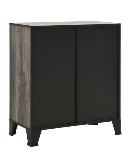 Armadi Portaoggetti 2 pz Grigi 72x36x82 cm Metallo e MDF