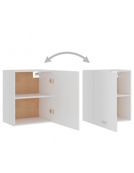 Armadi Sospesi 2 pz Bianchi 50x31x60 cm in Legno Multistrato