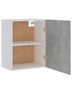 Armadi Sospesi 2 pz Grigo Cemento 50x31x60 cm in Multistrato