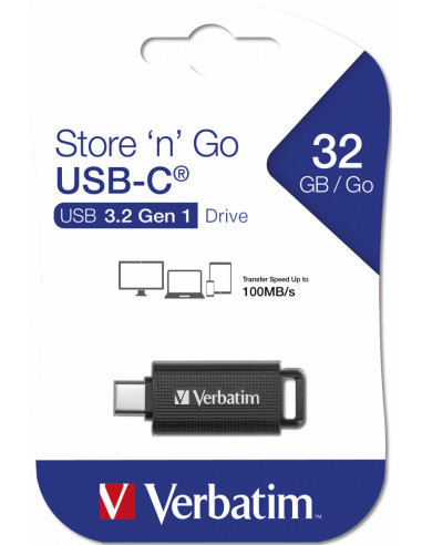 Verbatim Store 'n' Go unità flash USB 64 GB USB tipo-C 3.2 Gen 1 (3.1 Gen 1) Nero