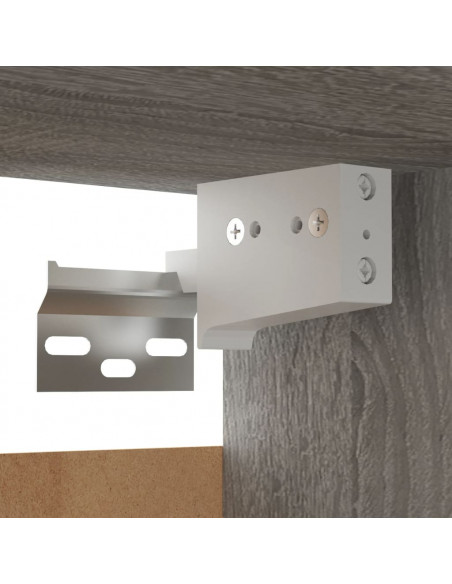 Armadietti TV a Parete 8 pz Grigio Sonoma 30,5x30x30 cm