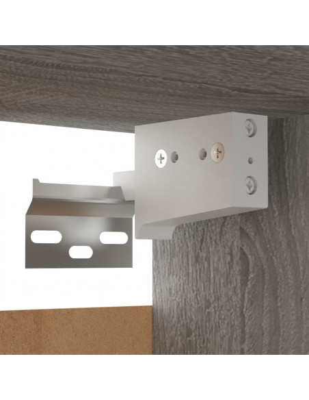 Armadietti TV Montati a Parete Grigio Sonoma 30,5x30x30 cm