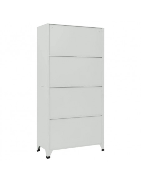 Armadietto a Chiave con 6 Scomparti in Acciaio 90x45x180 cm