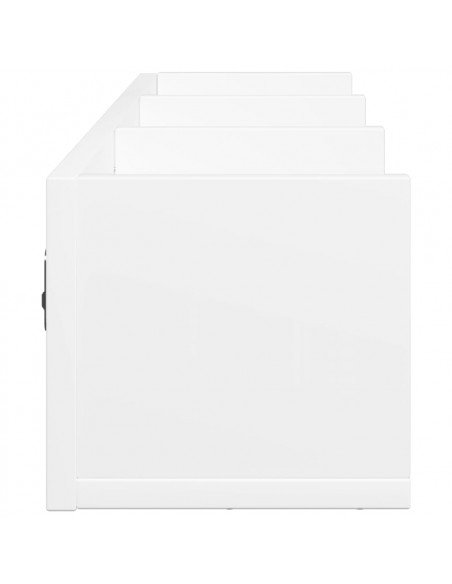 Armadietto a Muro Bianco 75x18x16,5 cm in Legno Multistrato