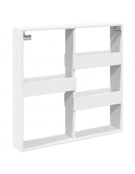 Armadietto a Muro Bianco 80x15x80 cm in Legno Multistrato