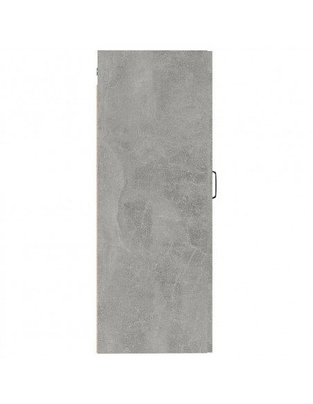 Armadietto a Muro Grigio Cemento 35x34x90 cm Legno Multistrato
