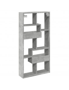 Armadietto a Muro Grigio Cemento 50x15x100 cm in Truciolato