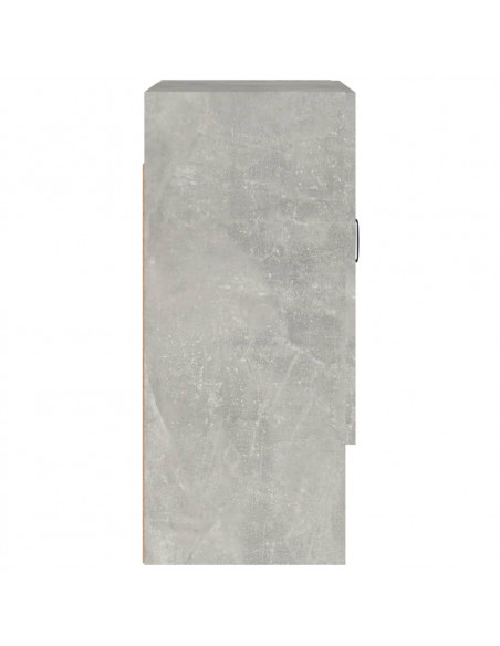 Armadietto a Muro Grigio Cemento 60x31x70 cm Legno Multistrato