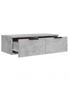 Armadietto a Muro Grigio Cemento 68x30x20 cm Legno Multistrato