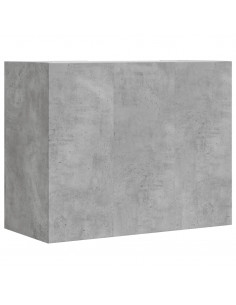 Armadietto a Muro Grigio Cemento 75x35x60 cm in Truciolato