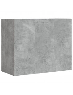 Armadietto a Muro Grigio Cemento 75x35x60 cm in Truciolato