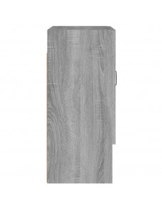 Armadietto a Muro Grigio Sonoma 60x31x70cm in Legno Multistrato