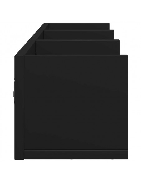 Armadietto a Muro Nero 75x18x16,5 cm in Legno Multistrato