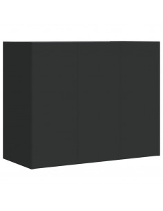 Armadietto a Muro Nero 75x35x60 cm in Truciolato